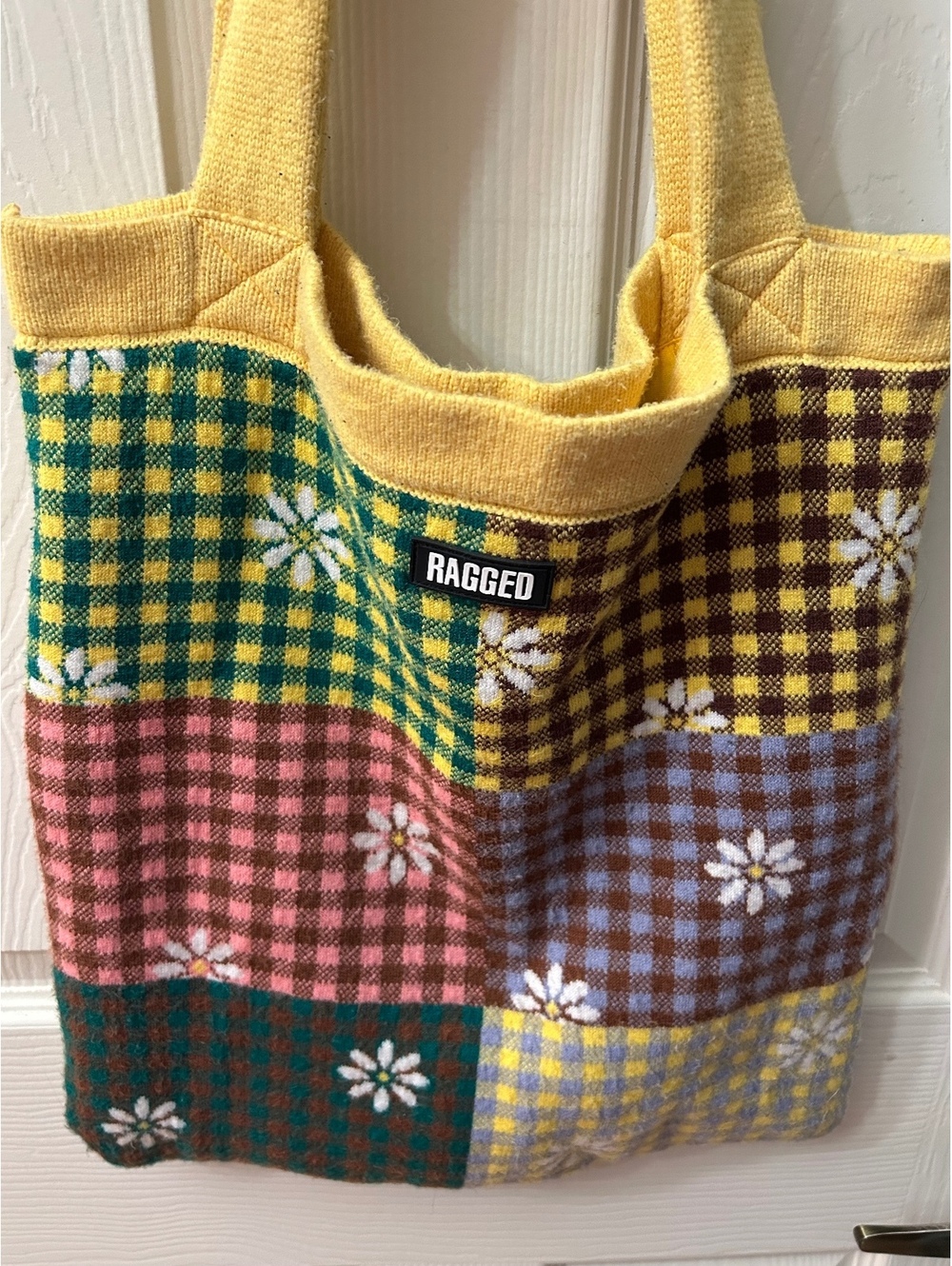 The Ragged Priest Patchwork Knit Tote Bag
